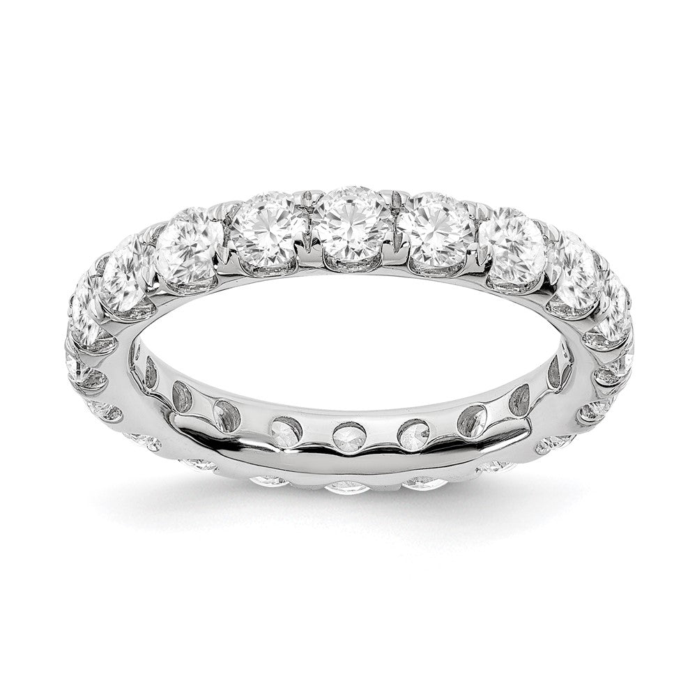 14k White Gold 3 carat Lab Grown Diamond VS/SI+ G+ Complete Shared Prong Eternity Band