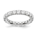 True Origin 14K White Gold 3 carat Lab Grown Diamond VS+ F+ Complete Eternity Band