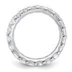 14k White Gold 3 carat Lab Grown Diamond VS/SI+ G+ Complete Shared Prong Eternity Band