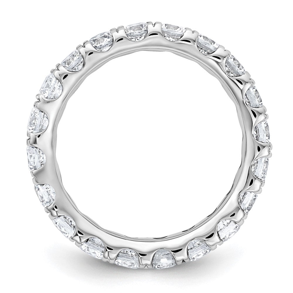 14k White Gold 3 carat Lab Grown Diamond VS/SI+ G+ Complete Shared Prong Eternity Band