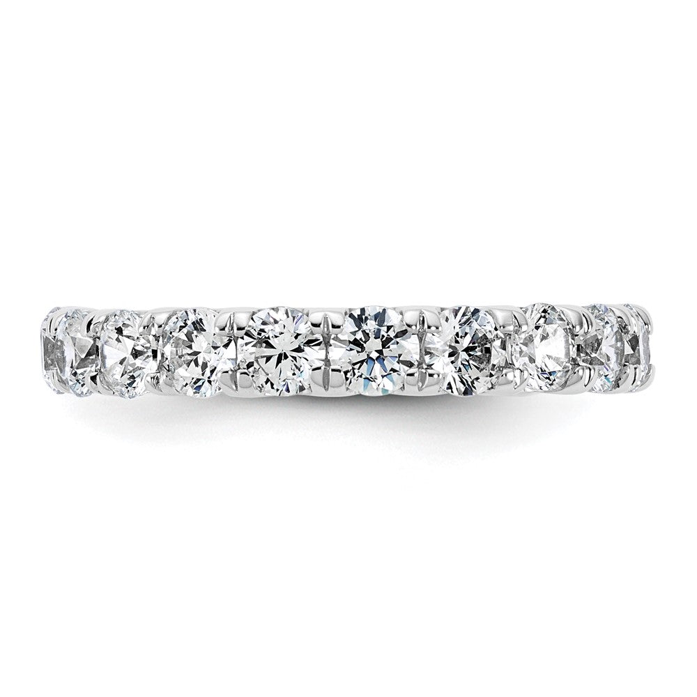 14k White Gold 3 carat Lab Grown Diamond VS/SI+ G+ Complete Shared Prong Eternity Band
