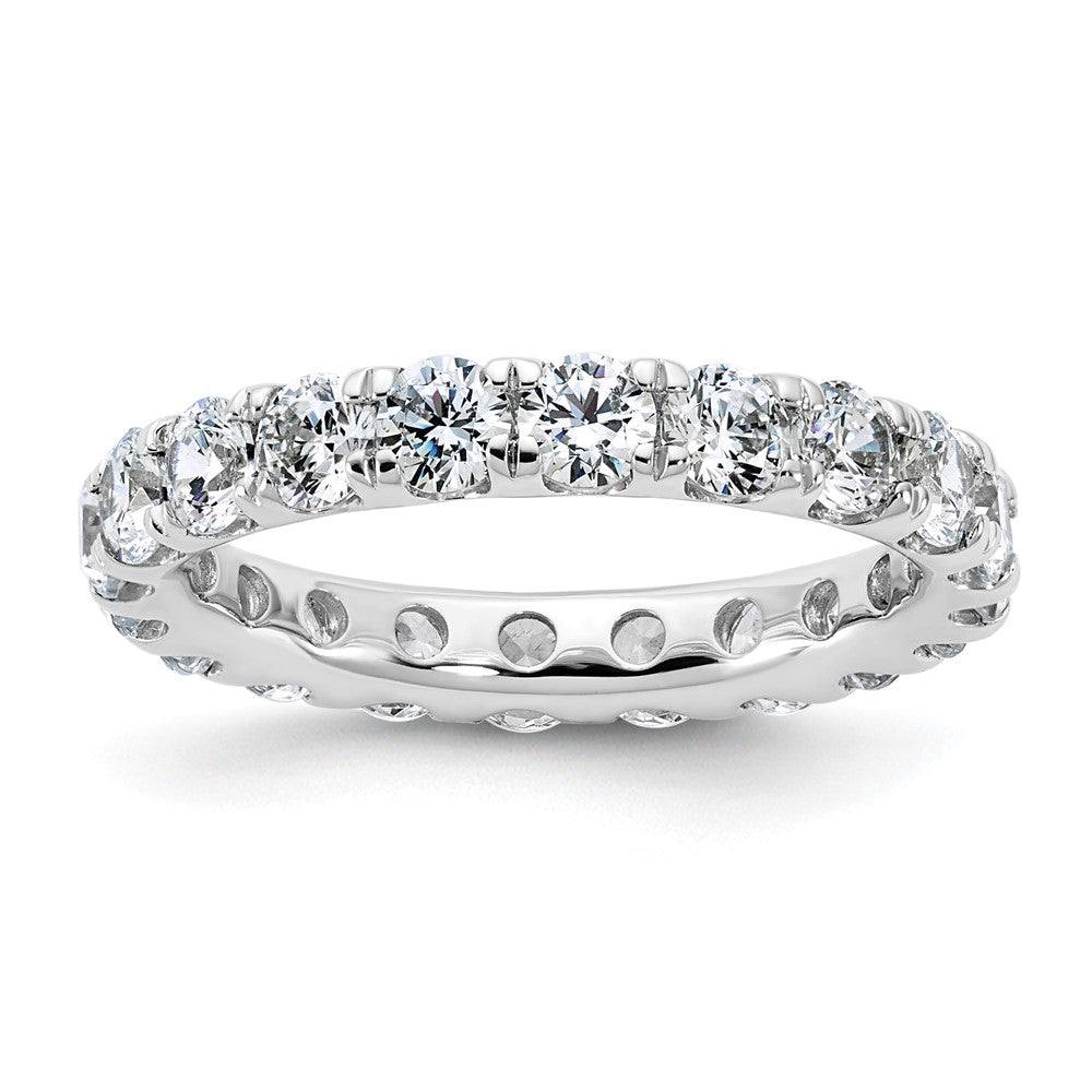 14k White Gold 3 carat Lab Grown Diamond VS/SI+ G+ Complete Shared Prong Eternity Band