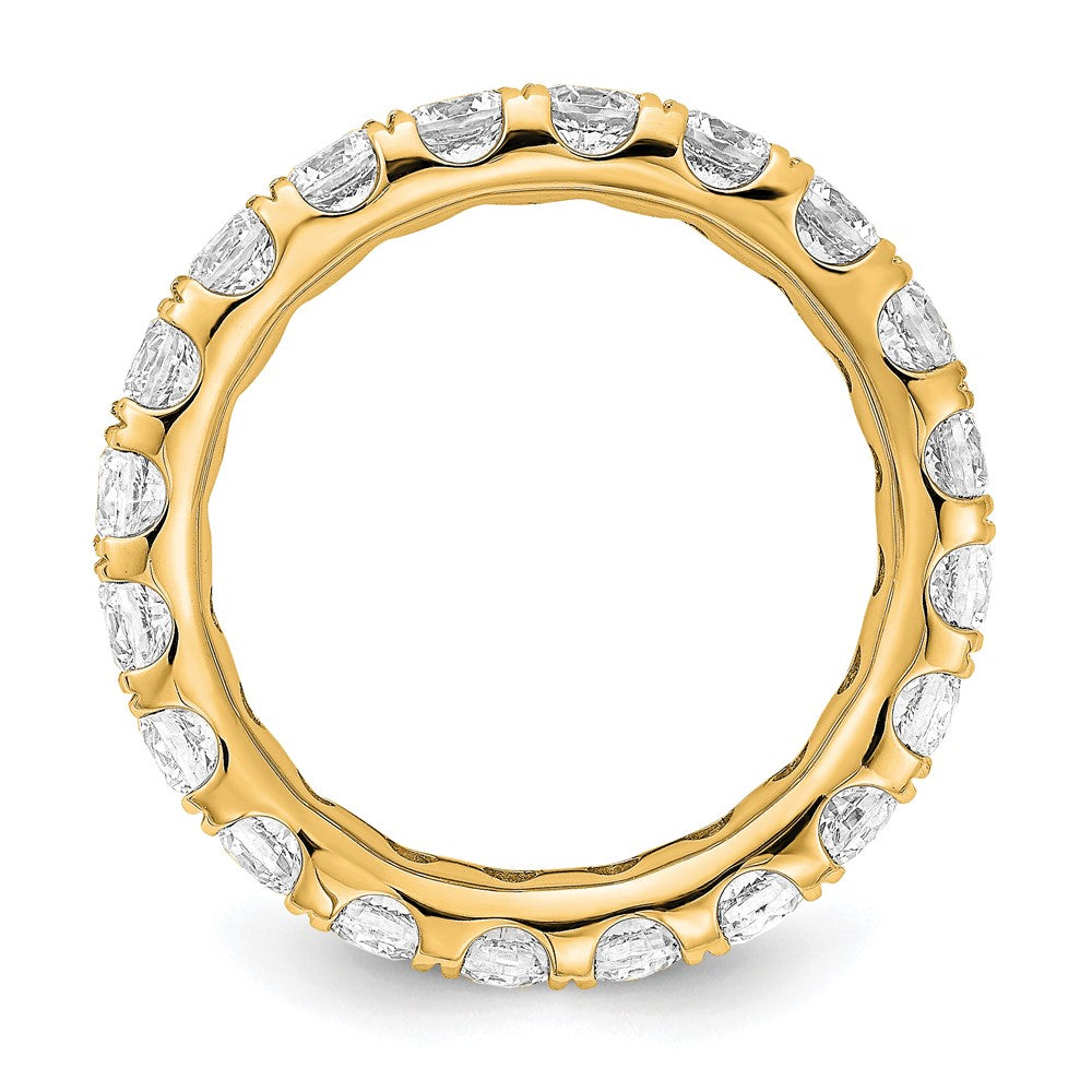 True Origin 14K Yellow Gold 3 carat Lab Grown Diamond VS+ F+ Complete Eternity Band