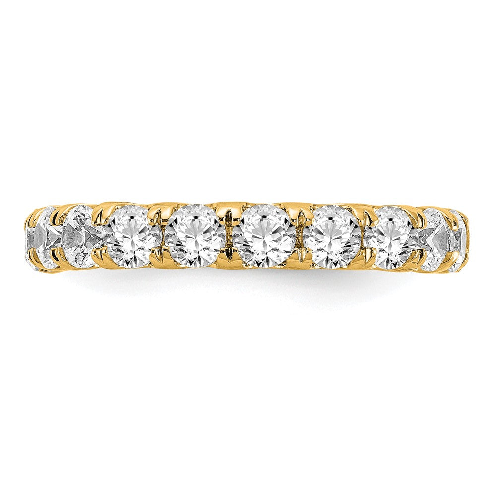 14k 3 carat Lab Grown Diamond VS/SI+ G+ Complete Shared Prong Eternity Band