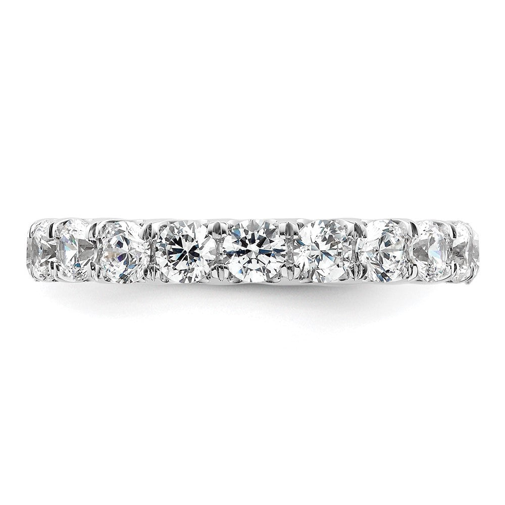 14k White Gold Polished U-Shared Prong 3 carat Diamond Complete Eternity Band