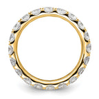 14k Polished U-Shared Prong 3 carat Diamond Complete Eternity Band