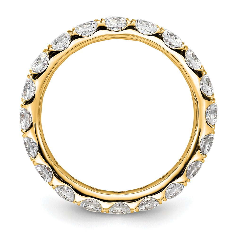 14k Polished U-Shared Prong 3 carat Diamond Complete Eternity Band