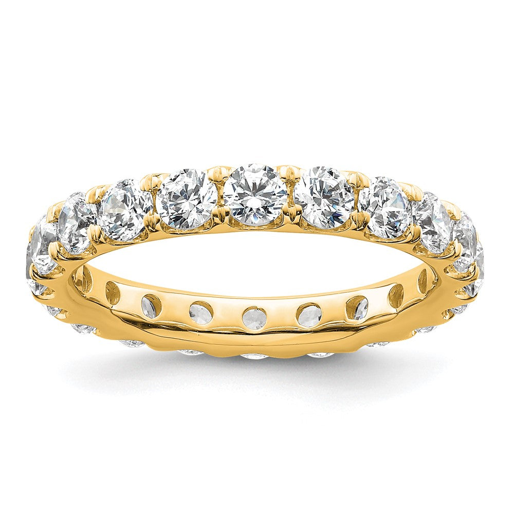 14k Polished U-Shared Prong 3 carat Diamond Complete Eternity Band