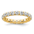 14k Polished U-Shared Prong 3 carat Diamond Complete Eternity Band