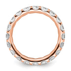 14k Rose Gold Polished U-Shared Prong 3 carat Diamond Complete Eternity Band