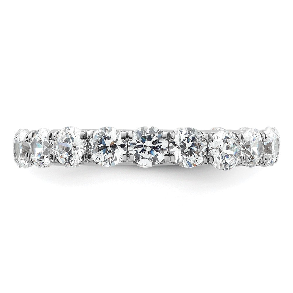 14k White Gold Polished U-Shared Prong 3 carat Diamond Complete Eternity Band