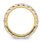 14k Polished U-Shared Prong 3 carat Diamond Complete Eternity Band