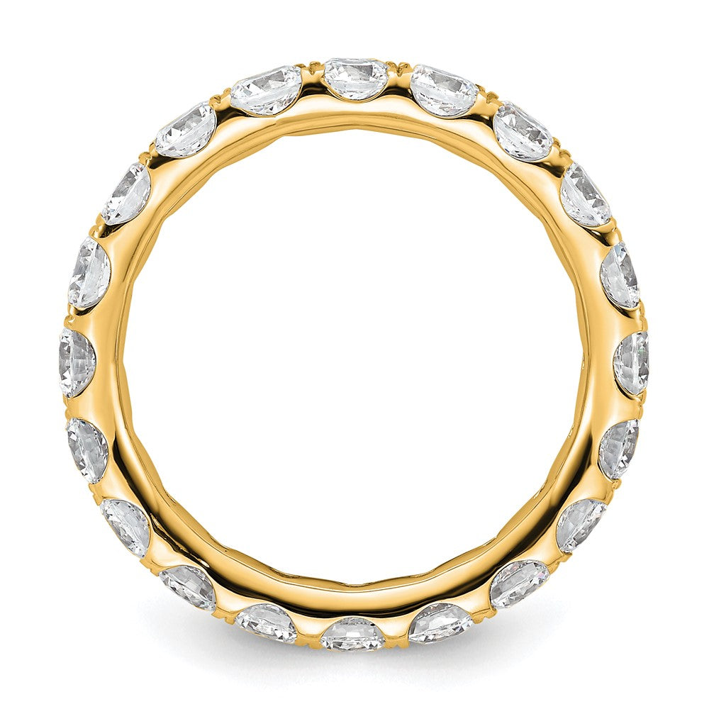 14k Polished U-Shared Prong 3 carat Diamond Complete Eternity Band