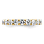 14k Polished U-Shared Prong 3 carat Diamond Complete Eternity Band