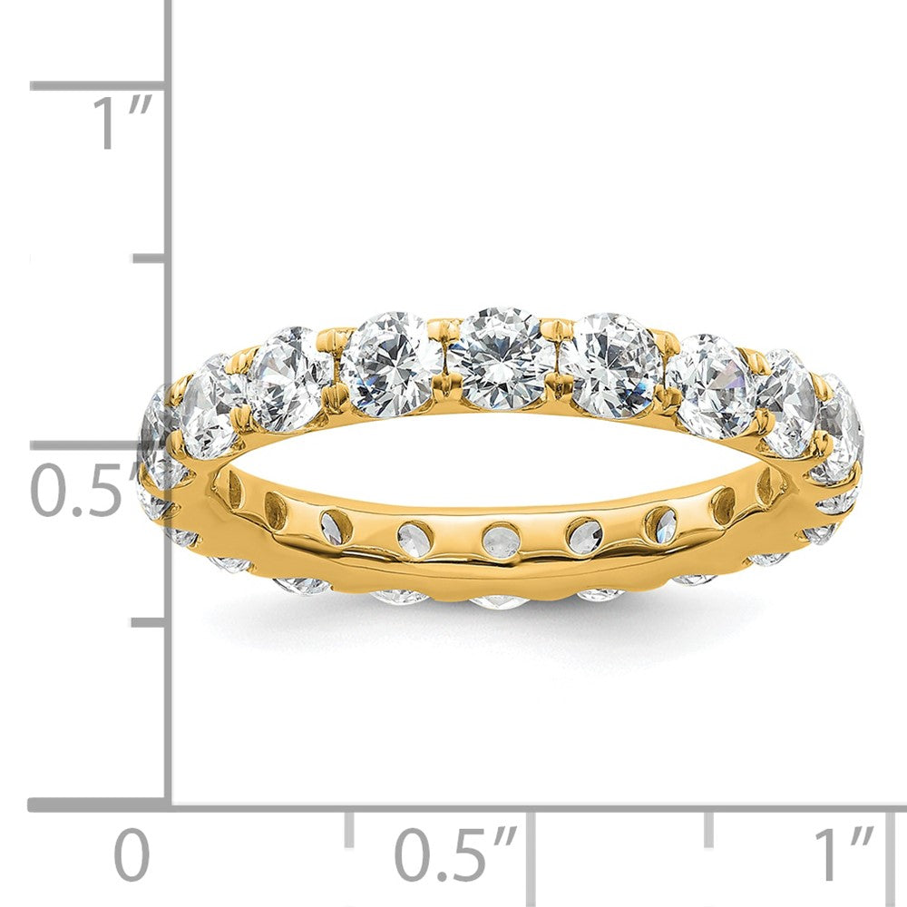 14k Polished U-Shared Prong 3 carat Diamond Complete Eternity Band