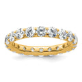 14k Polished U-Shared Prong 3 carat Diamond Complete Eternity Band
