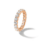 14k Rose Gold Polished U-Shared Prong 3 carat Diamond Complete Eternity Band