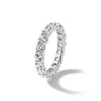 14k White Gold Polished U-Shared Prong 3 carat Diamond Complete Eternity Band