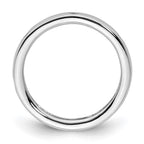 14k White Gold Polished Bezel-set 1/10 carat Diamond Complete Eternity Band