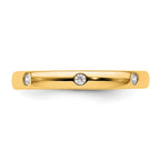 14k Polished Bezel-set 1/10 carat Diamond Complete Eternity Band