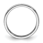 14k White Gold Polished Bezel-set 1/10 carat Diamond Complete Eternity Band