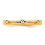 14k Polished Bezel-set 1/10 carat Diamond Complete Eternity Band