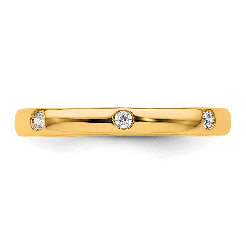 14k Polished Bezel-set 1/10 carat Diamond Complete Eternity Band