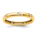 14k Polished Bezel-set 1/10 carat Diamond Complete Eternity Band
