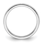 14k White Gold Polished Bezel-set 1/10 carat Diamond Complete Eternity Band