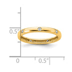 14k Polished Bezel-set 1/10 carat Diamond Complete Eternity Band