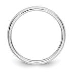 14k White Gold Polished Bezel-set 1/10 carat Diamond Complete Eternity Band