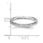 14k White Gold Polished Bezel-set 1/10 carat Diamond Complete Eternity Band