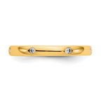 14k Polished Bezel-set 1/10 carat Diamond Complete Eternity Band