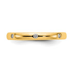 14k Polished Bezel-set 1/10 carat Diamond Complete Eternity Band