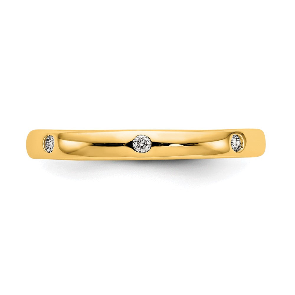 14k Polished Bezel-set 1/10 carat Diamond Complete Eternity Band