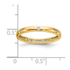 14k Polished Bezel-set 1/10 carat Diamond Complete Eternity Band