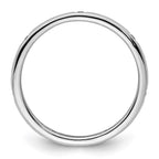 14k White Gold Polished Bezel-set 1/10 carat Diamond Complete Eternity Band