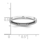 14k White Gold Polished Bezel-set 1/10 carat Diamond Complete Eternity Band