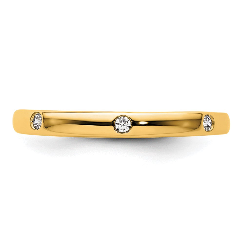 14k Polished Bezel-set 1/10 carat Diamond Complete Eternity Band
