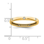 14k Polished Bezel-set 1/10 carat Diamond Complete Eternity Band