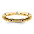 14k Polished Bezel-set 1/10 carat Diamond Complete Eternity Band