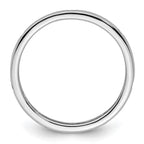 14k White Gold Polished Bezel-set 1/10 carat Diamond Complete Eternity Band