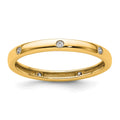 14k Polished Bezel-set 1/10 carat Diamond Complete Eternity Band