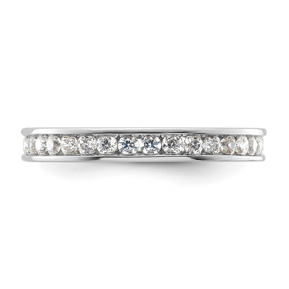 14k White Gold Polished Channel-set 1/2 carat Diamond Complete Eternity Band