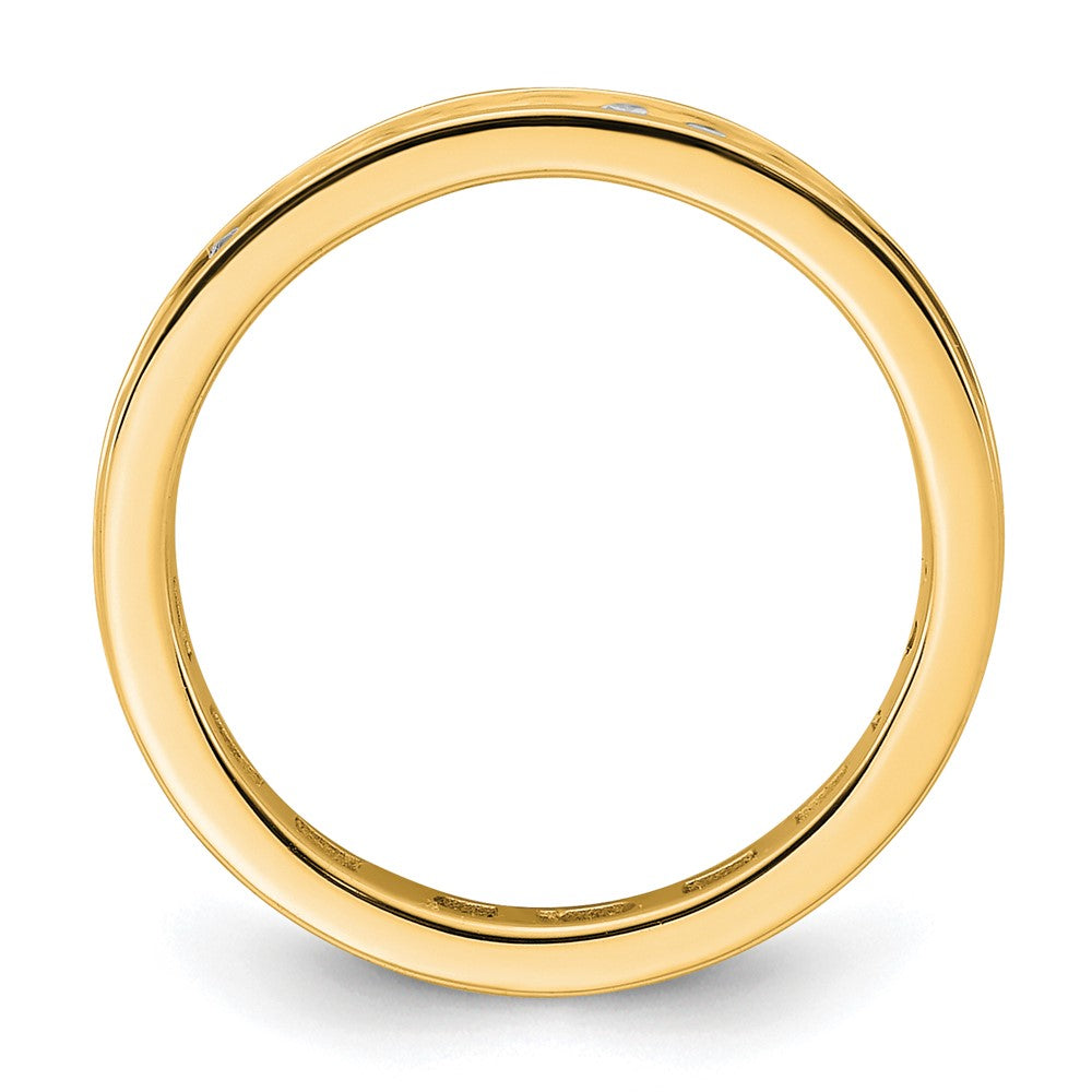 14k Polished Channel-set 1/2 carat Diamond Complete Eternity Band