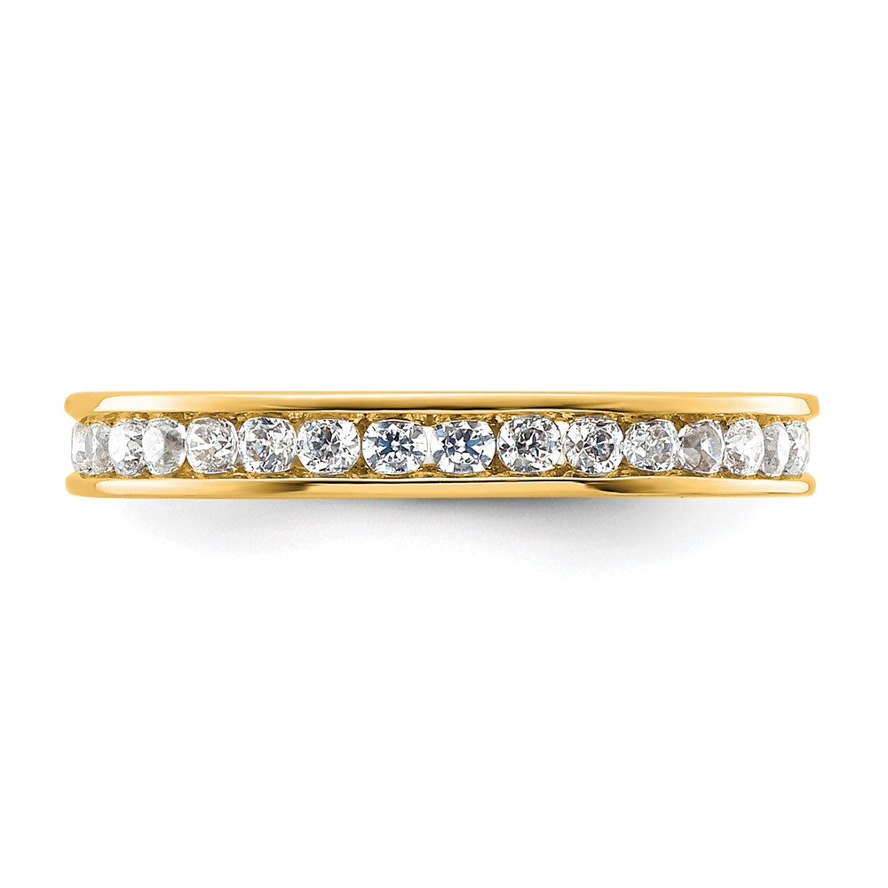 14k Polished Channel-set 1/2 carat Diamond Complete Eternity Band