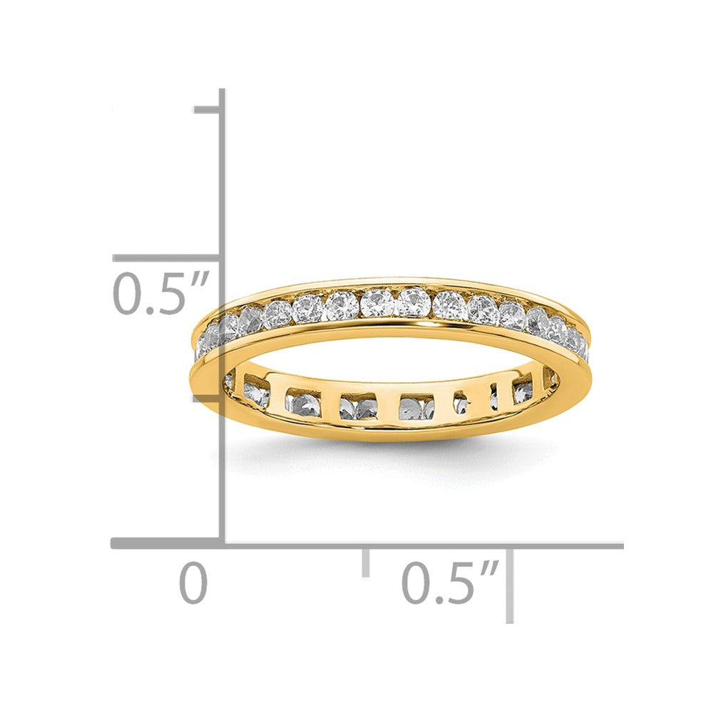 14k Polished Channel-set 1/2 carat Diamond Complete Eternity Band