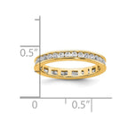 14k Polished Channel-set 1/2 carat Diamond Complete Eternity Band