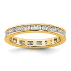 14k Polished Channel-set 1/2 carat Diamond Complete Eternity Band