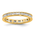 14k Polished Channel-set 1/2 carat Diamond Complete Eternity Band